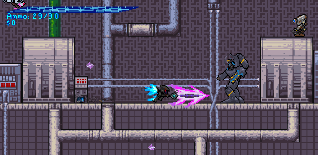 Fighting a giant robot aboard a spaceship